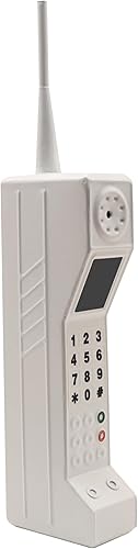 Teléfono Falso de Propiedad Prop, Teléfono Retro, Teléfono de los 90 para el Hogar (Blanco)