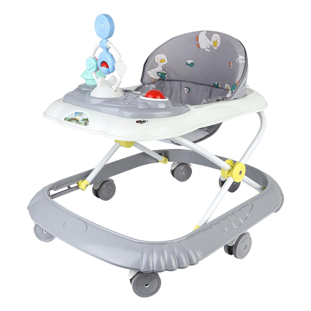 Belfoyer Lauflernhilfe Baby 3in1, Faltbarer Lauflernwagen ab 6 Monate mit höhenverstellbarem Sitz, Musik- & Licht-Aktivitätscenter, Gehfrei Baby mit Rollen & Bremsfunktion-WX61503