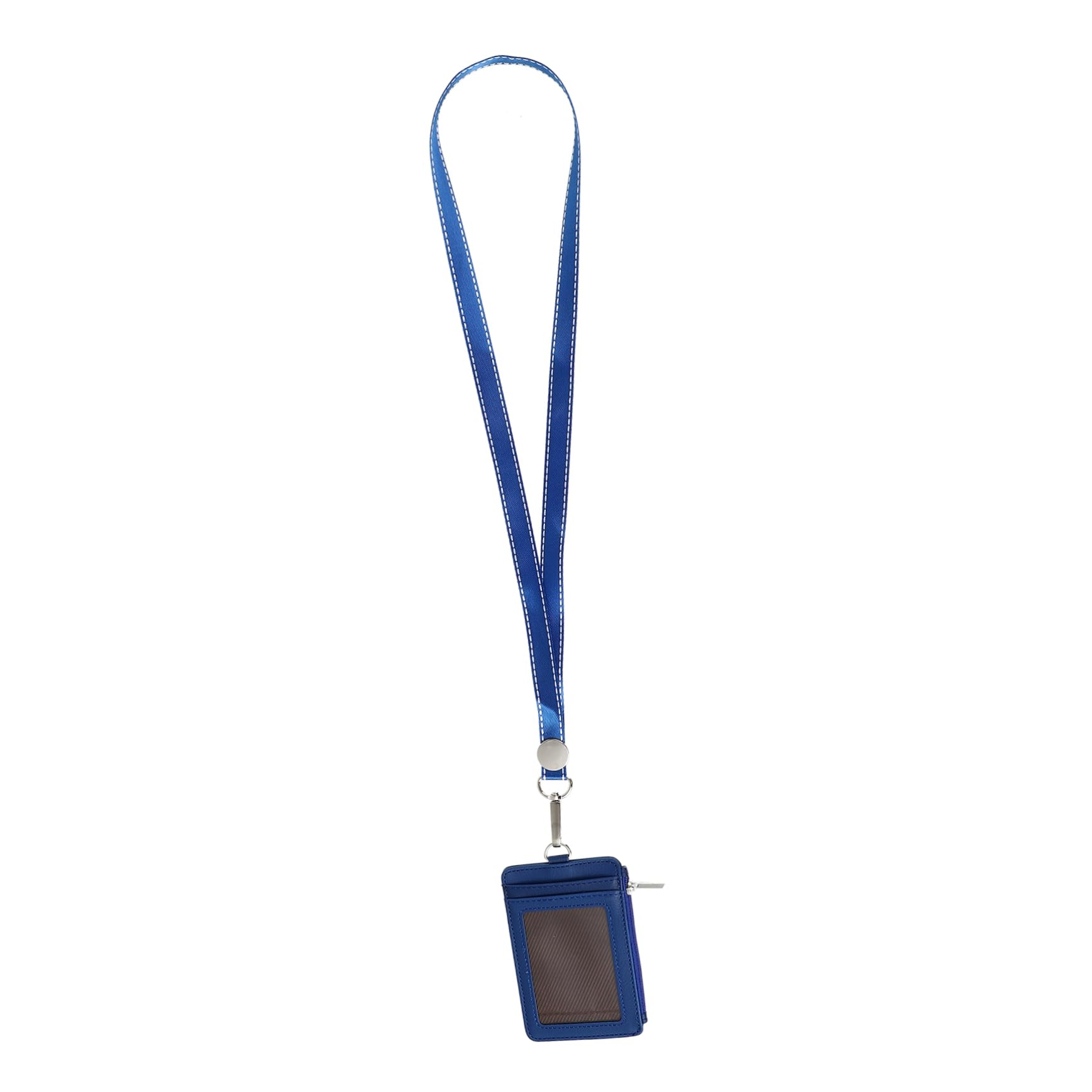 STOBOK 3pezzi Portacarte Verticale Pelle Con Laccetto Staccabile e Clip Girevole Blu Scuro Titolare Id Resistente Per Badge e Carte Identità Accessorio Pratico Per Lavoro e Eventi