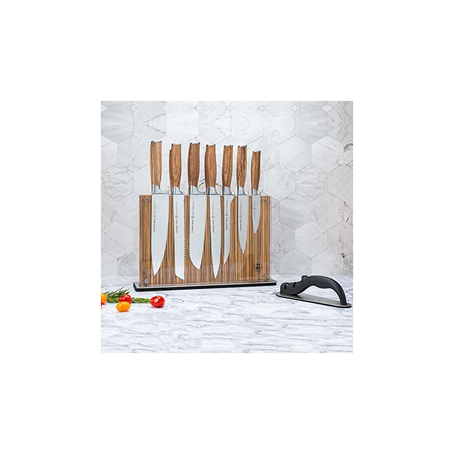 Schmidt-Brothers-Zebra-Wood-15-Piece-Kitchen-Knife-Set-High-Carbon-Stainless-Steel-Cutlery-with-Zebra-Wood-and-Acrylic-Magnetic-Knife-Block-and-Knife-Sharpener Schmidt Brothers - Zebra Wood, 15-Piece Kitchen Knife Set, High-Carbon Stainless Steel Cutlery with Zebra Wood and Acrylic Magnetic Knife Block and Knife Sharpener