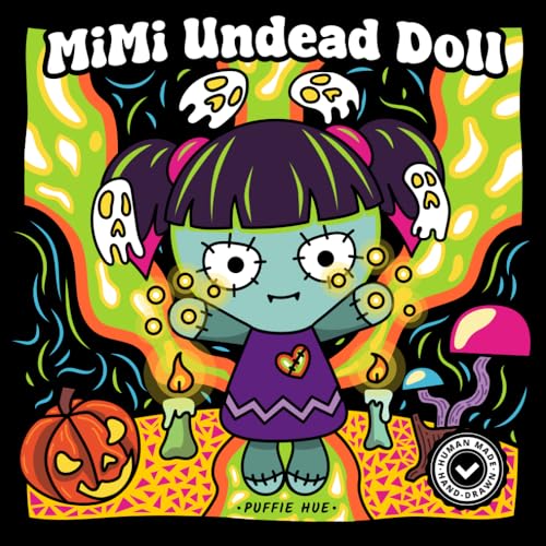 MiMi the Undead Doll: Spooky Cute Coloring Book for Adults and Teens with Creepy Cutie Halloween Scenes image 2