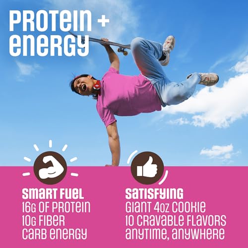 Image of Lenny & Larry's Protein Cookie, Birthday Cake - High Protein Snacks with 16g Plant Protein, 10g Fiber, Soft-Baked, Vegan, Non-GMO | 4 Ounce (Pack of 72)