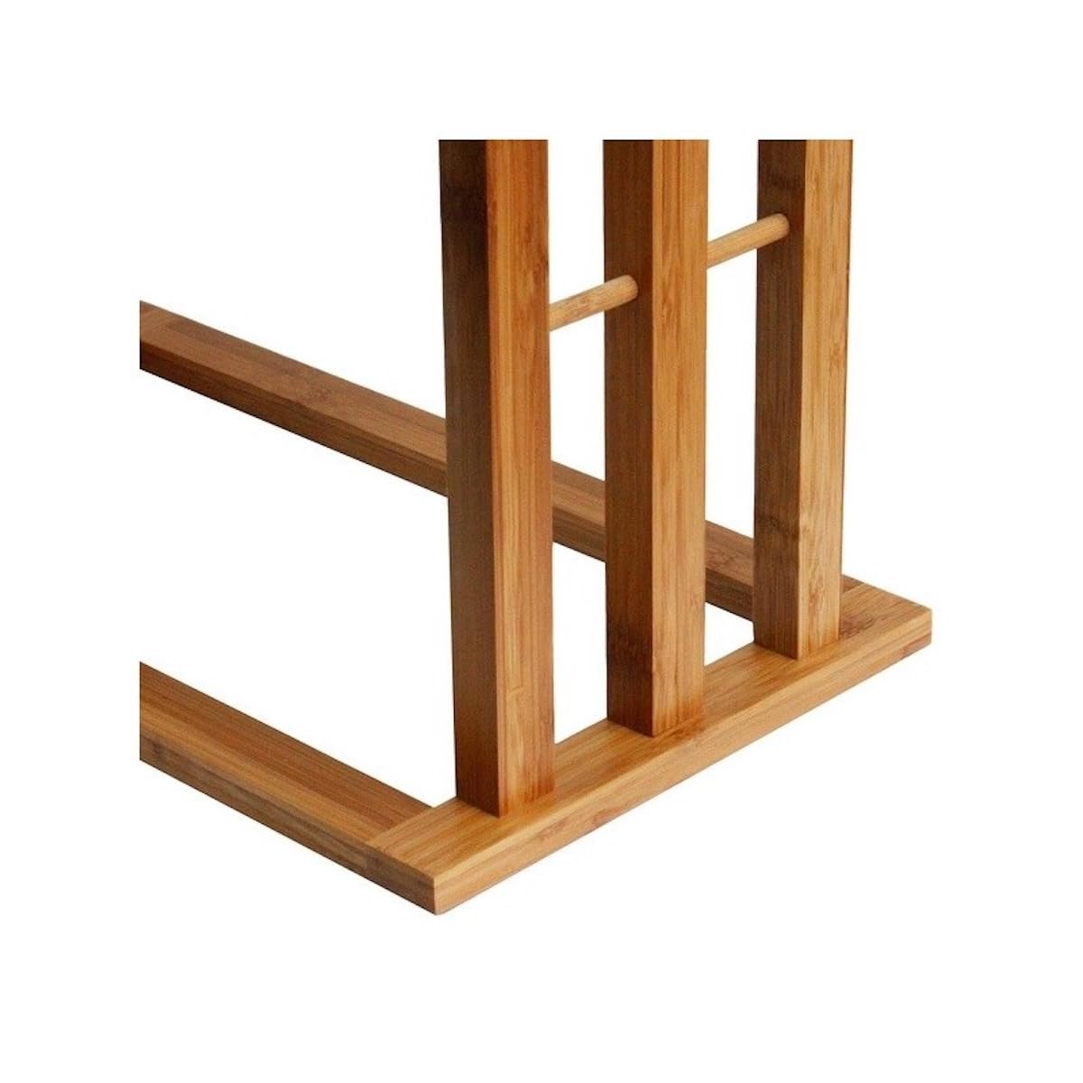 MSV MS545 - Toallero de bambú con 3 Barras, 42 x 24 x 82 cm, Color Beige