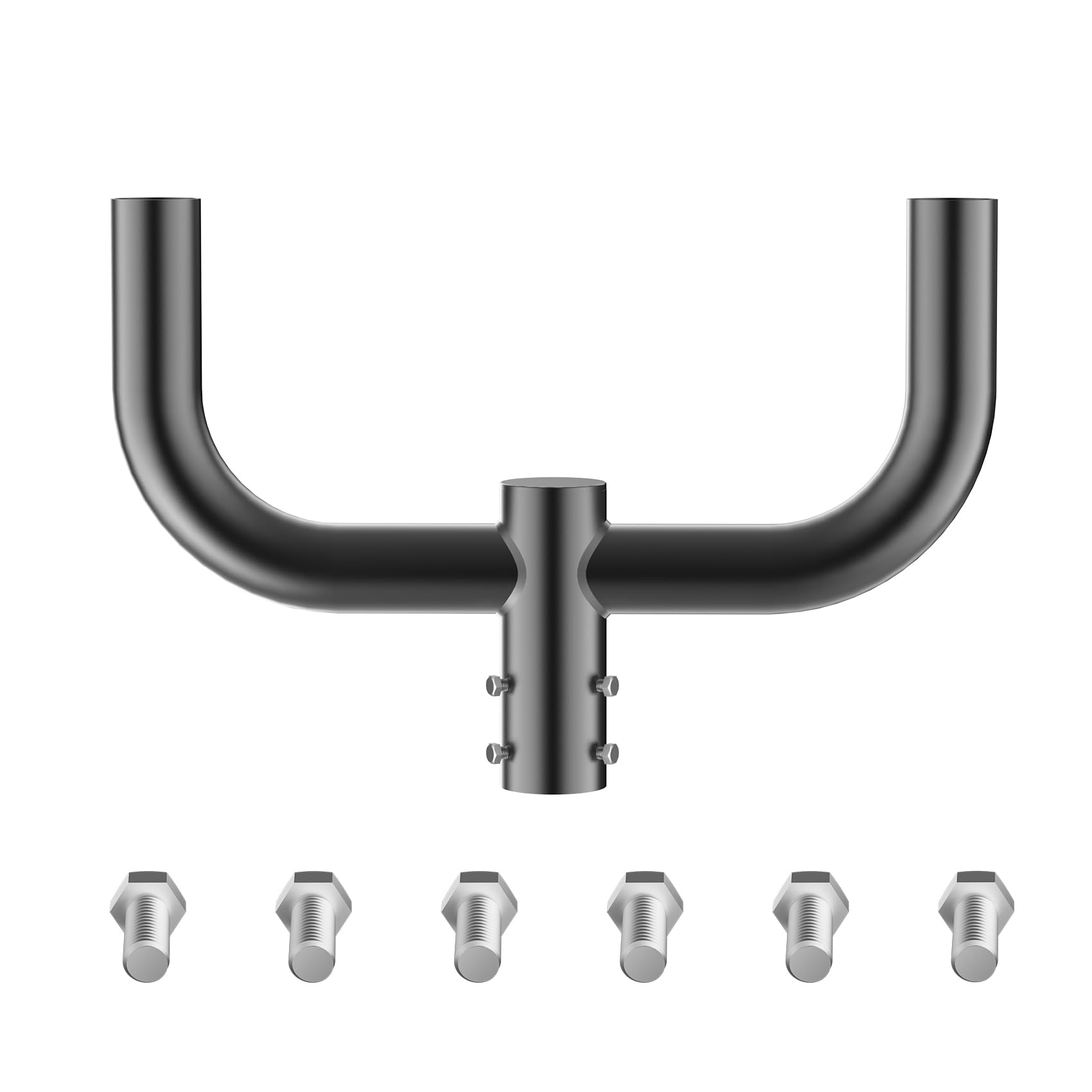Double Bullhorn Bracket for Parking Lot Light, 2 3/8" Bullhorn Bracket for 2 Lights, Bullhead Tenon Adapter for LED Parking Lot Light and Outdoor Area Lighting
