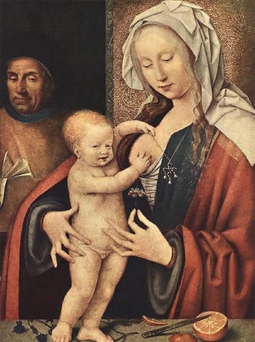 Tableau la Sainte Famille Joos Van Cleve décoration murale 60x90cm