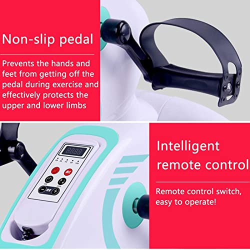 Image of Pedal Exerciser Electric Pedal Portable Electric Pedal Exerciser with Fixing Bracket, Mini Exercise Bike with Leg Protector, Under Desk Elliptical Maine for Home Office Elderly Rehabilitation Equipm