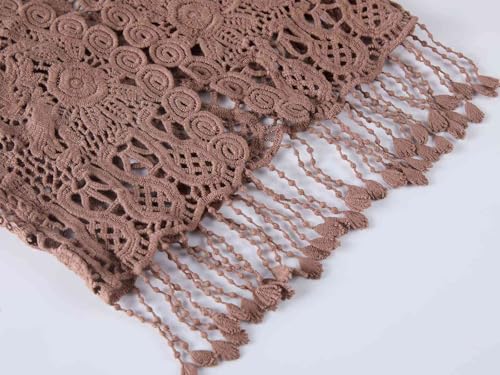 Image of Girls Crochet Vest Cardigan with Fringe V-Neck Sleeveless Boho Vest Hollow Out Cardigan