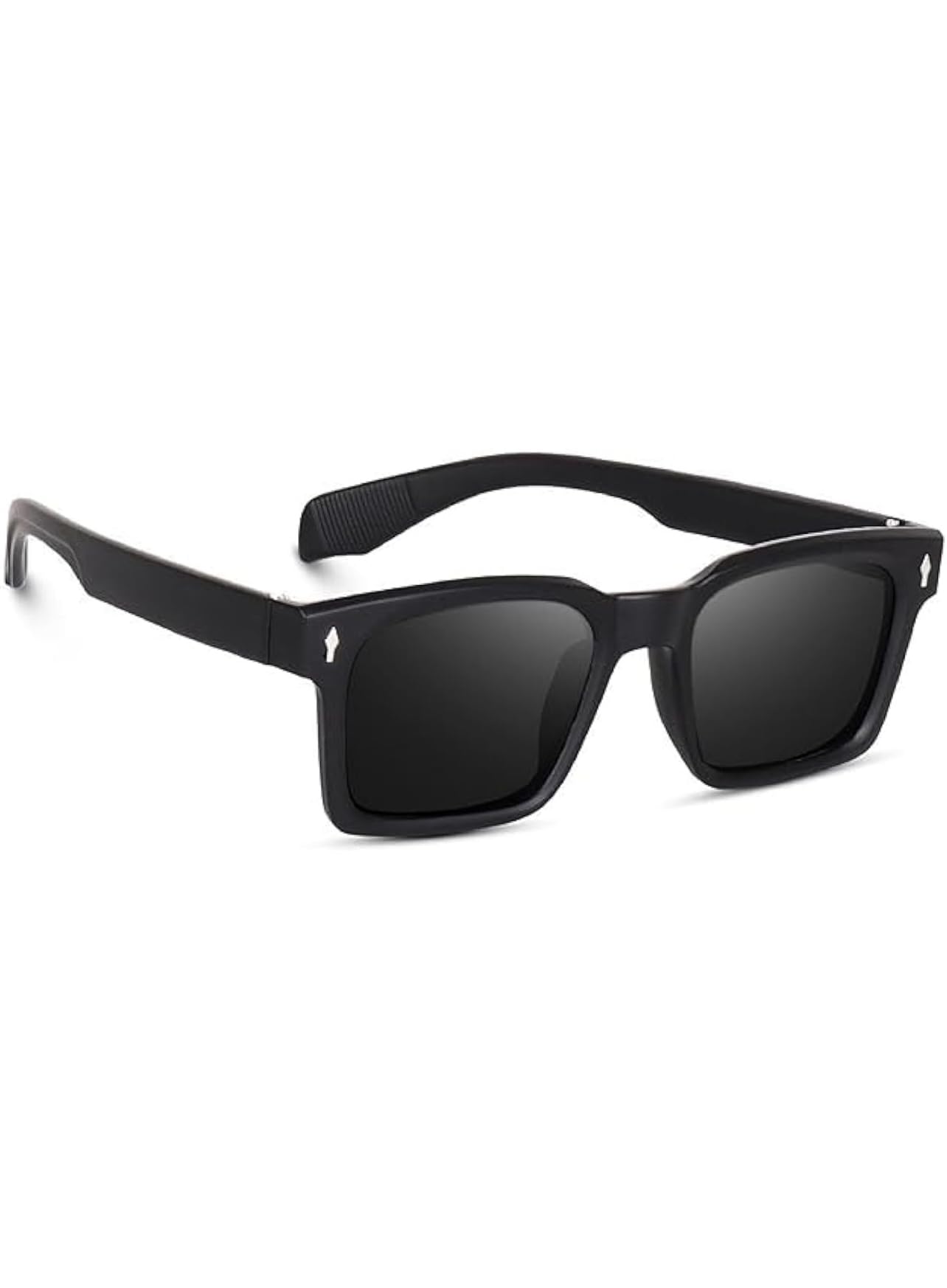 blinkray Classic Square Sunglasses, Unisex, Matte Black Frame With UV400 Protection-picture-15