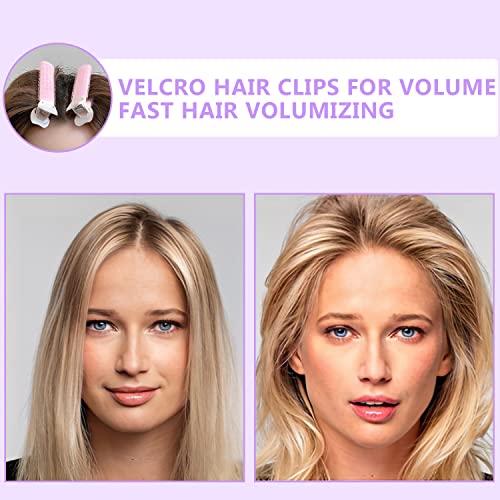 Volumizing Hair Clips,Velcro Hair Clips,Hair Volume Clips for Roots,Fluffy Hair Volumizer Clips,Velcro Rollers Hair Curlers,DIY Hair Styling Tool Instant Hair Volumizing Clips for Women Girls (8 PCS)