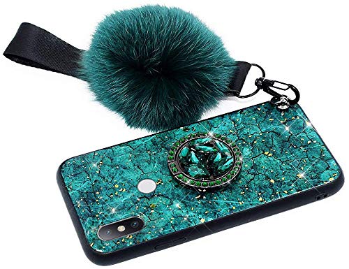Jinghuash compatibile con Huawei Honor V20/View 20 custodia con peluche Ball, verde - Image 4