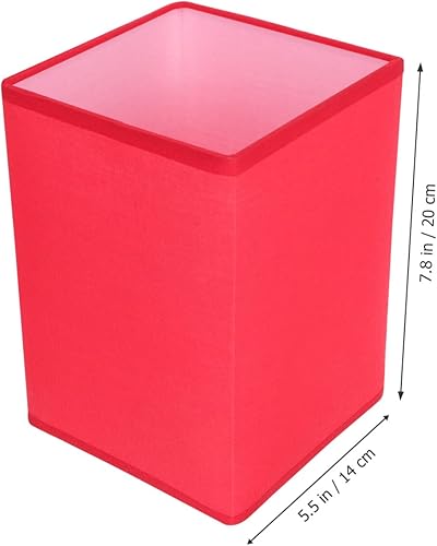 Miniatura 5 de Lámpara de estilo europeo Pantalla de tela Pantalla cuadrada de arpillera Cubierta de luz Accesorio para mesa Lámpara de pie de mesita de noche