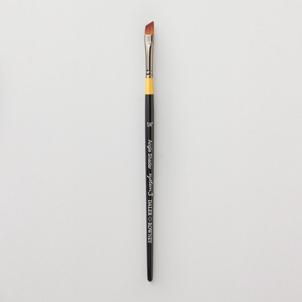 Daler-Rowney System3 Acrylic Brush, Synthetic Hair, Short Handle, Angle Shader, 1/4in