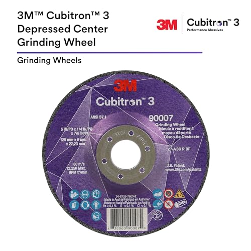 Meule à centre dépressif à coupe froide grain 36+ pour un ébarbage net et rapide 4" - 8
