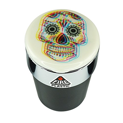 Novelty Inc. Glow-in-The-Dark Car Ashtray, Portable Cigarette Ashtray with Blue LED Lights, Fits