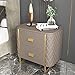 Comodino, comodino in marmo, comodino con 2 cassetti, comodini, mobili moderni e minimalisti, ripiani aperti, utilizzati in soggiorno, camera da letto (colore: Br
