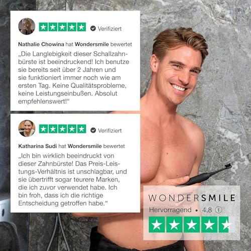 Wondersmile Ersatzköpfe Schallzahnbürste (Hart, All White, 4er-Pack) – Ansicht 4