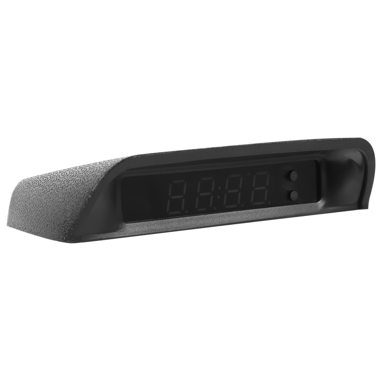 Car Clock Thermometer Led White Digital Time Display Solar Energy High Precision No Wiring Easy Installation