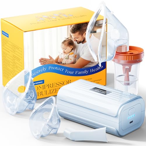 Aerosol Nebulizzatore A Compressore - Areosol per Bambini ed Adulti, Boccaglio E Maschera, Allevia Efficacemente le Malattie Sistemiche, Velocità di Atomizzazione Regolabile