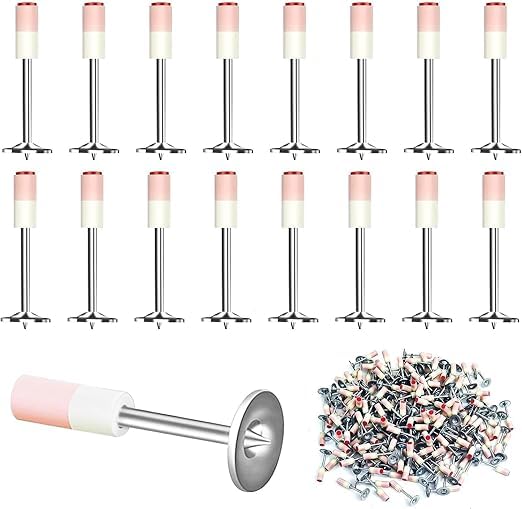 Professional Nail Drill Bits Set, 100 PCS Pink and White Sanding Bands, Low Noise Electric Nail File Heads, 27mmx7.3mm‎ Length, Easy Operation