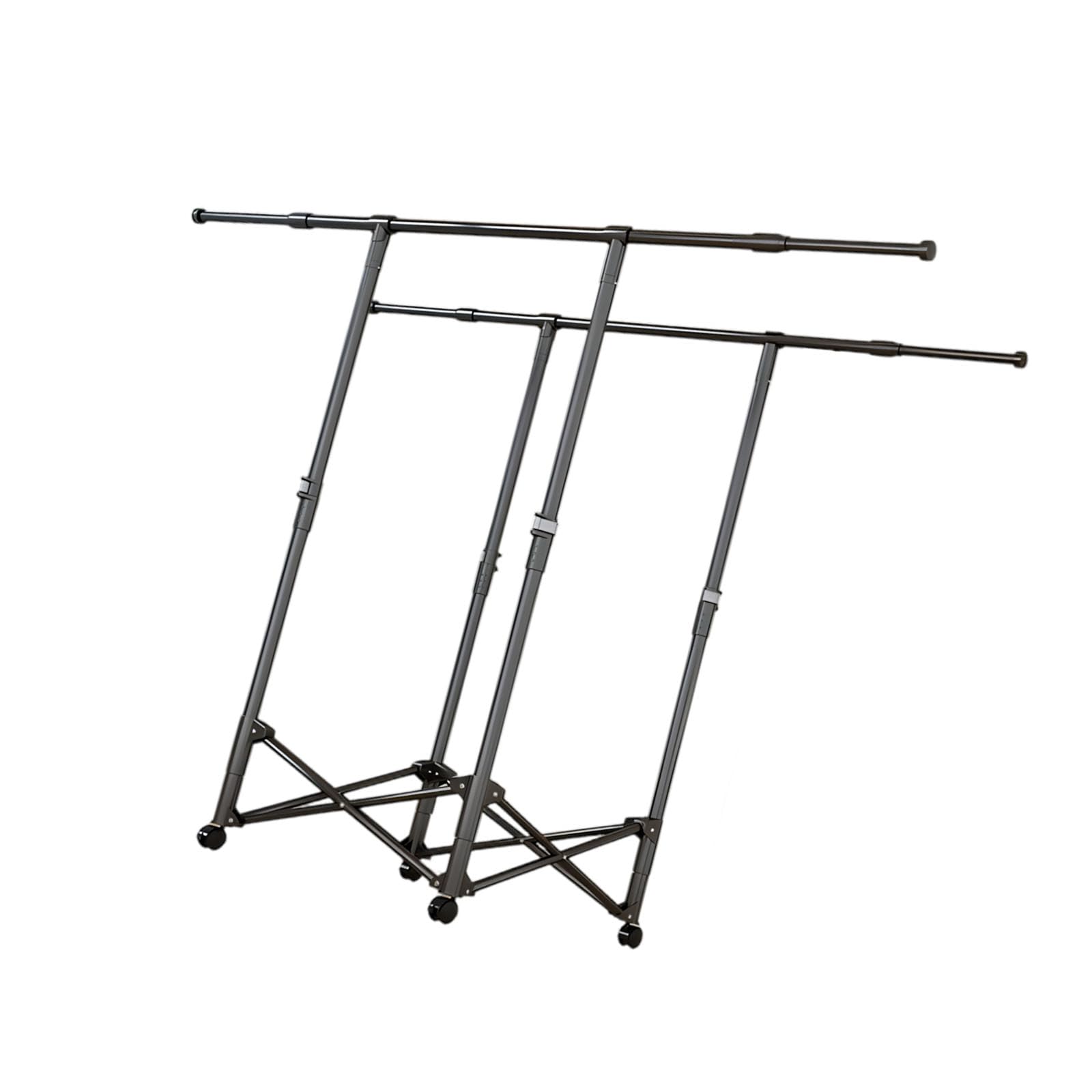 Tsophreniq Large Capacity Expandable Garment Hanger with Carrying Net for Travel Quiet Moves Drying Stand