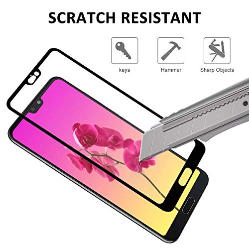 Image of Screen Protector for Huawei Honor P20 Pro Black Tempered Glass Edge-to-Edge 6D Screen Guard With Installation Ki