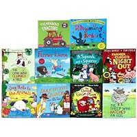 Childrens Picture Storybooks 10 Books Collection Set Cow Who Climbed a Tree, Sheep Who Hatched an Egg, Rhyming Rabbit, Squash and a Squeeze, and More!