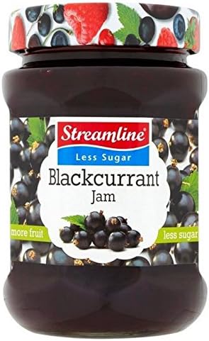 Streamline Low Sugar Blackcurrant Jam 340g