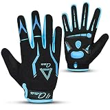 AAASPORTS Fahrrad-Handschuhe für Männer & Frauen - MTB BMX Mountainbike Radsport Fahrrad - Vollfinger Handschuhe Atmungsaktiv Unisex - Für Herren & Damen & Kinder mit Gel Pads - Sommer & Winter(XL)