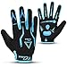 aaa Sports Gants de cyclisme pour homme et femme, VTT, BMX, VTT, cyclisme, sport à doigts entiers, respirants, unisexes, pour adultes, écran tactile avec coussinets en gel (bleu, XXL)