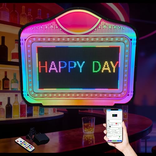 FUNDLEDMI LED Bottle Service Sign - with APP Programmable Color Display & Scroll Play, Club Signs for Bottle Service, Bottle Girl Lights Perfect for Bars, Clubs & Night Spots