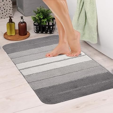 ASAB Microfibre Non-Slip Bath Mat 80x50cm Cover