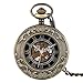 Produktbild DYH&PW Taschenuhr Steampunk-Anhänger für Männer Frauen   Handaufzug mechanische Taschenuhr Mode römischen Ziffern
