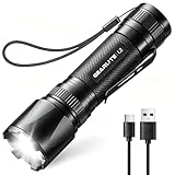 GEARLITE LED Taschenlampe Aufladbar, Superhelle Zoombare 3000 Lumen Mini Torch mit 3 Lichtmodi & Langer Betriebsdauer, IP65 Wasserdicht Taktische Handlampe für Camping Angeln Wandern Outdoor, Notfäll