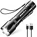 GEARLITE LED Taschenlampe Aufladbar, Superhelle Zoombare 3000 Lumen Mini Torch mit 3 Lichtmodi & Langer Betriebsdauer, IP65 Wasserdicht Taktische Handlampe für Camping Angeln Wandern Outdoor, Notfäll