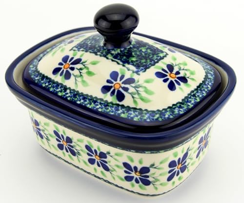 Polish Pottery Butter Tub From Zaklady Ceramiczne Boleslawiec 1188-du121 Unikat Pattern