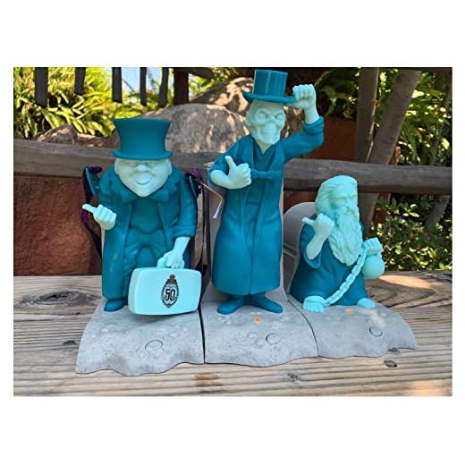 Disney Parks Haunted Mansion 50th Anniversary Hitchhiking Ghost Popcorn Bucket Sipper Dessert Tray Set of 3 ~Light Up Musical~