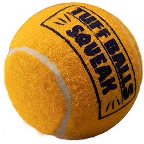 PetSport Tuff Ball Squeak Toy Mesh, 7 cm Non-Toxic Tennis Ball Toy for Puppies and Adult Dogs, (Pack of 3) Ultimate Playtime Companion for Your Beloved Pet