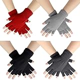 【Flexible et pratique】Les Demi-Doigts Gants permettent un mouvement flexible de vos doigts, une sensation, un toucher et une prise en main illimités, pratiques pour la dactylographie, les jeux mobiles, l'écriture et la lecture.