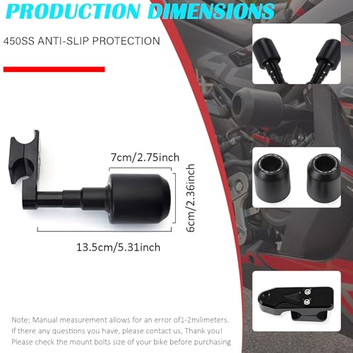 GZDLMoto Frame Sliders for CFMOTO 450SS/450NK