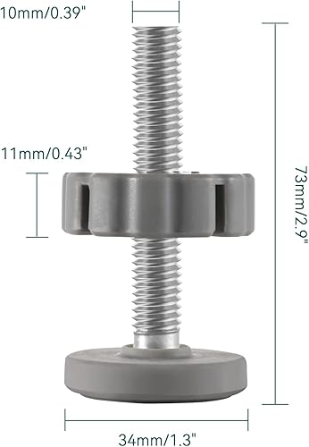 Miniatura 4 de Babelio Varillas de husillo roscadas M10 (0.394 pulgadas), kit de pernos de tornillo para puertas de bebé, apto para todas las puertas montadas a