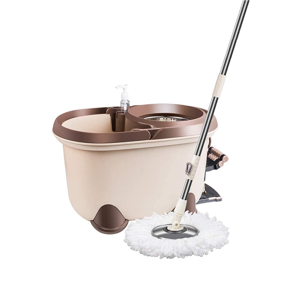 Sistema Pulizia casa 360 ° Spin Mop con Secchio e 4 testine mocio in Microfibra