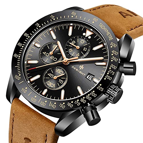 Image of BENYAR - Stylish Wrist Watch for Men, Silicone Strap Watches, Perfect Quartz Movement, Waterproof and Scratch Resistant, Analog Chronograph Business Watches