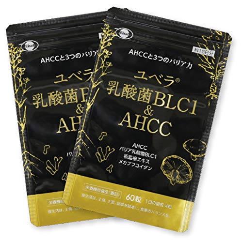 エーザイ ユベラ 乳酸菌BLC1 & AHCC 60粒 × 6袋 Amazon | [栄養機能食品(亜鉛)] ユベラ 乳酸菌BLC1＆AHCC 60粒×2