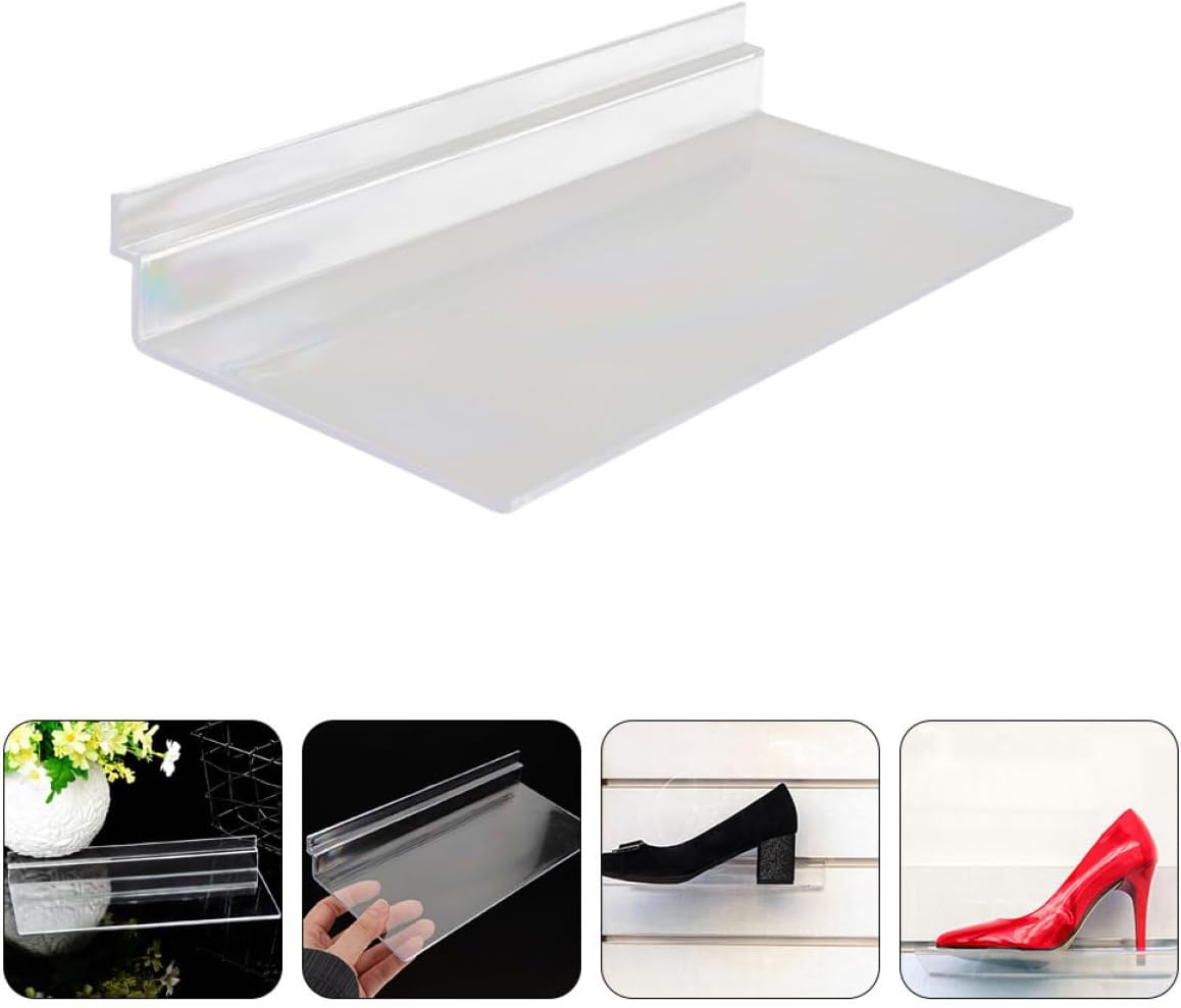 Mikikit 20pcs Shelves for Shoe Display Wall-mounted Shoe Racks for Home Retail Easy Installation Shelves for Organizing