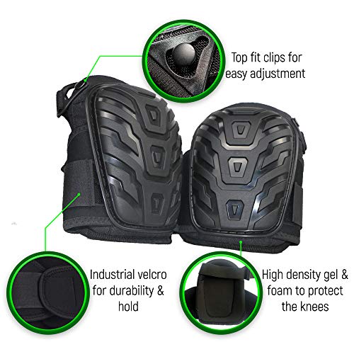 Knee Pads For Work - Professional Gel Knee Pads Heavy Duty For Construction, Flooring, Gardening And Cleaning. Best Style Knee Pads For Comfort, Protection And Durability #TOP2