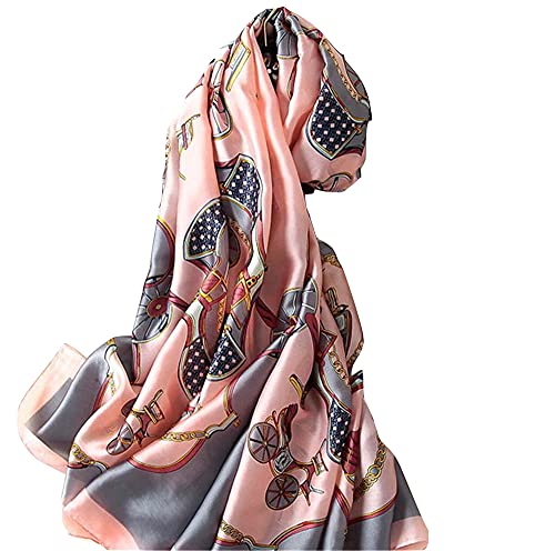 Silk Scarf Ladies Seidenschals Damen Shawl Carriage Neckerchief Long Head Wrap Lightweight Scarf Women Hijab Belt Vintage Bridal Shawl Binder Chiffon Scarf Colorful Cloth Seidentuch 180 * 90CM Cover
