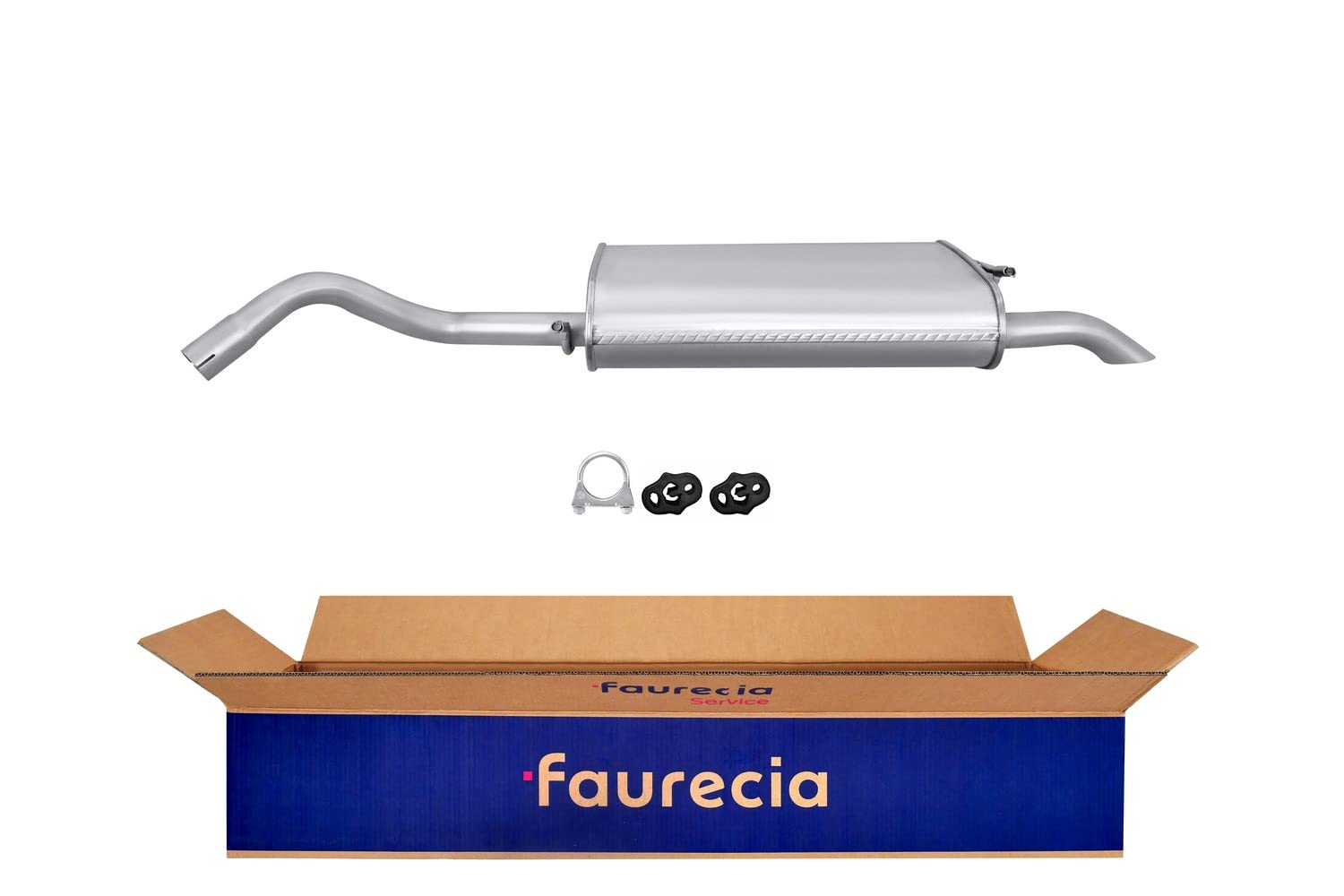 HELLA 8LD 366 029-991 Tłumik końcowy - Easy2Fit® Kit - z tyłu - jednoczęściowy - Komplet z elementami do montażu