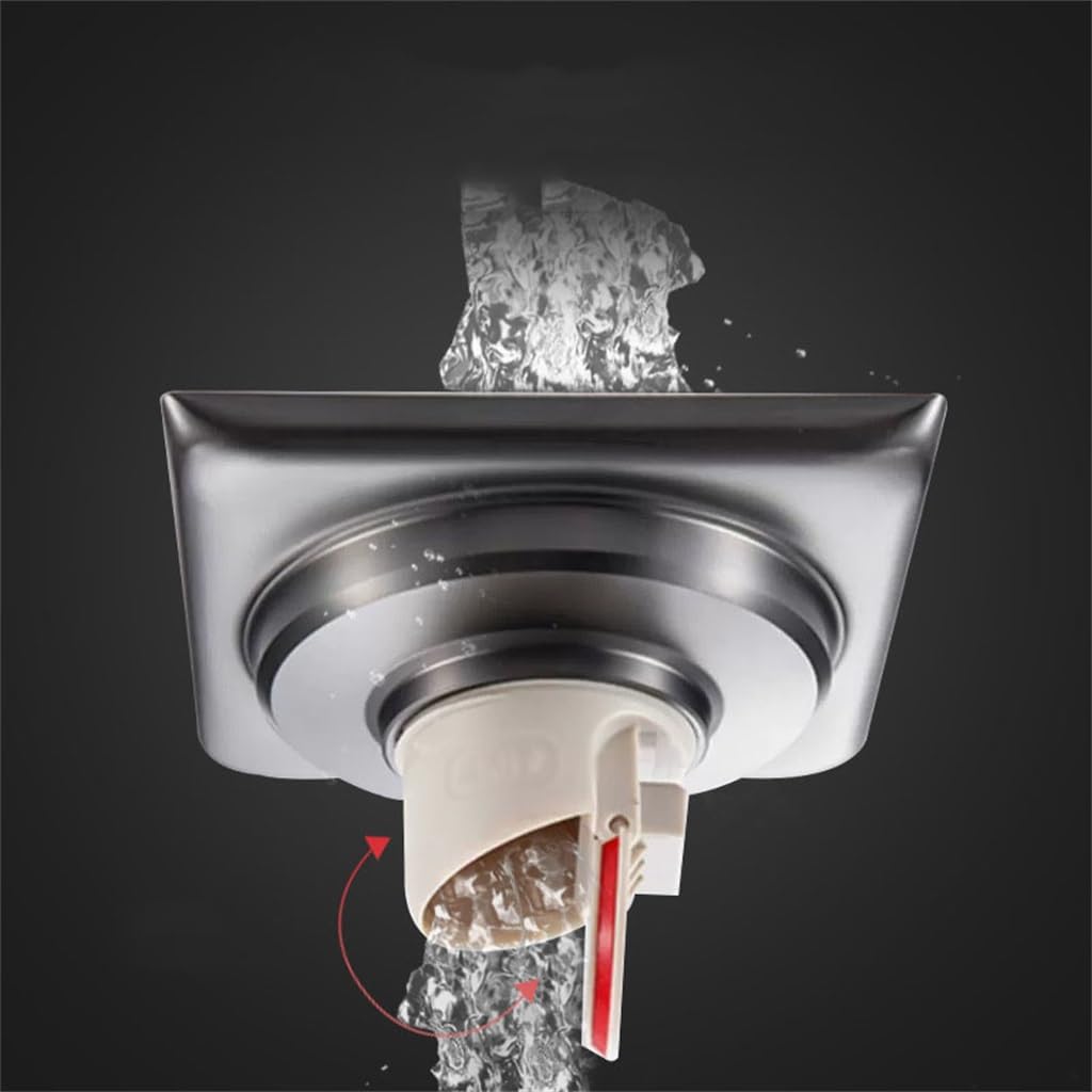 Italiano: Cucina, Bagno, Scarico Bagno, Scarico A Pavimento in Acciaio Inox, Filtro Capelli
