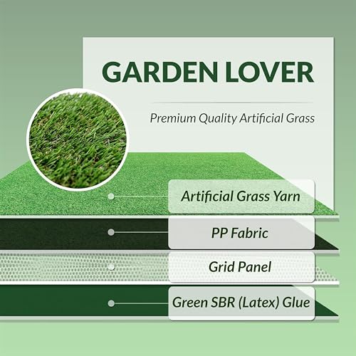 Walplus 4M X 1M Artificial Grass - Uv Protection Fake Grass With Uv Resistant Fibres, 20Mm Pile Height, Ideal Astro Turf For Gardens - One Roll - 5