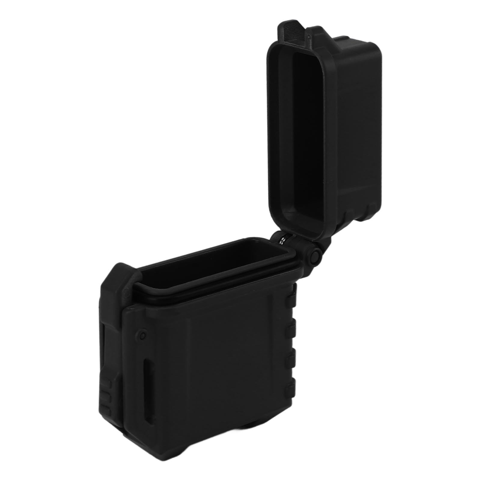 Custodia per accendino compatta e portatile, impermeabile, a lunga durata, struttura in nylon, protezione contro olio, graffi e calore, si aggancia alle borse, ideale per (Negro)